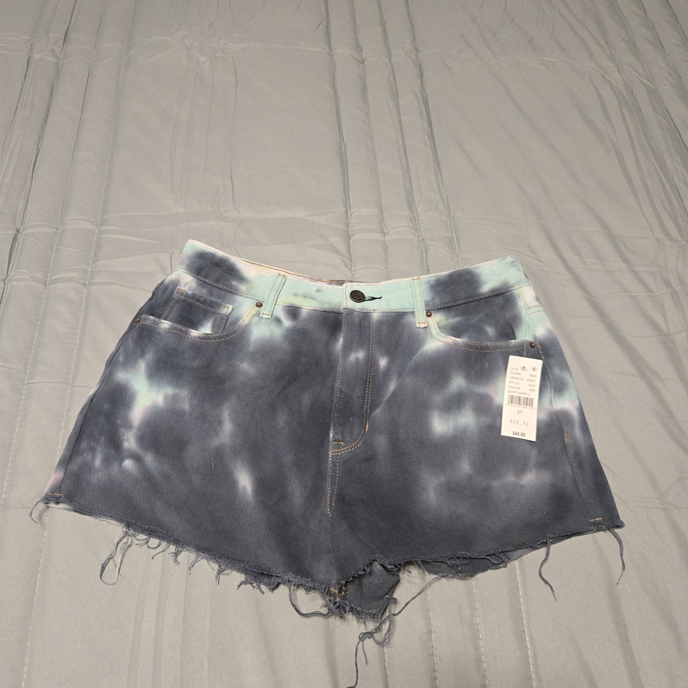 PacSun Blue Tie-Dye Jean Shorts